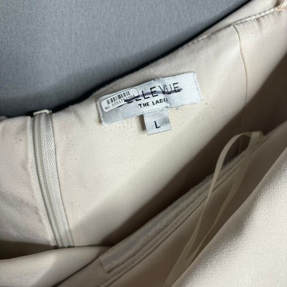 Anthropologie Bellevue The Label Mae Midi Dress Off White Size L - Picture 5 of 7